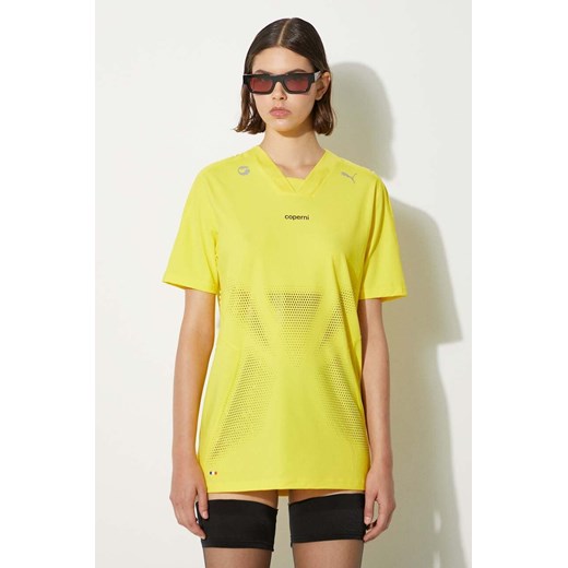 Coperni t-shirt PUMA x COPERNI Football Jersey damski kolor żółty 62798285 ze sklepu ANSWEAR.com w kategorii Bluzki damskie - zdjęcie 177750702