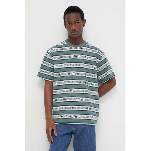Levi&apos;s t-shirt bawełniany kolor zielony ze sklepu ANSWEAR.com w kategorii T-shirty męskie - zdjęcie 177750801