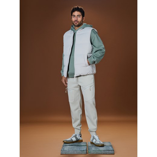 Sinsay - Spodnie cargo - beżowy Sinsay S Sinsay