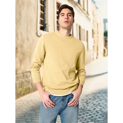 Sinsay - Sweter z okrągłym dekoltem - żółty Sinsay XXL Sinsay