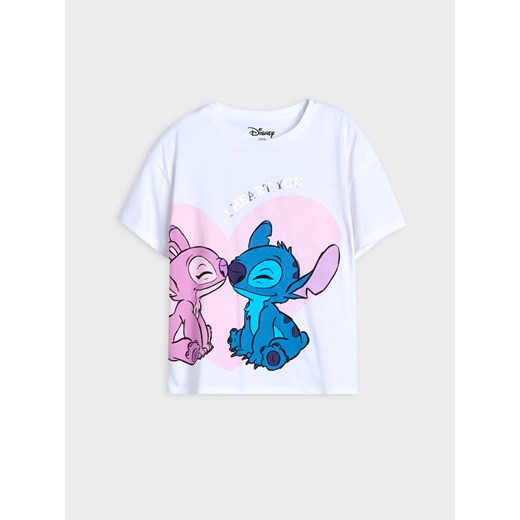 Sinsay - Koszulka Stitch - biały Sinsay 128 Sinsay