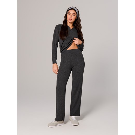 Sinsay - Sweter z prążkowanej dzianiny - szary Sinsay M Sinsay