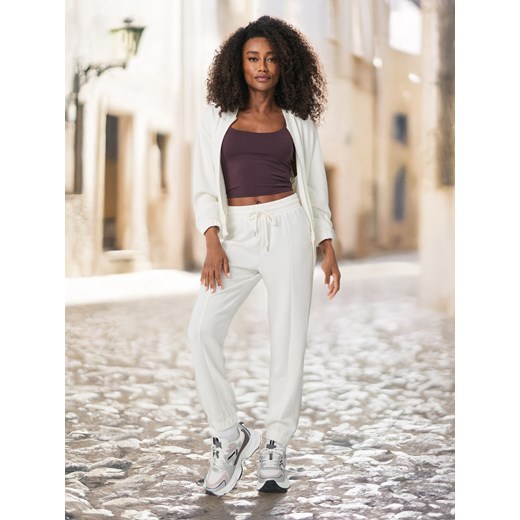 Sinsay - Spodnie dresowe - kremowy Sinsay XXL Sinsay