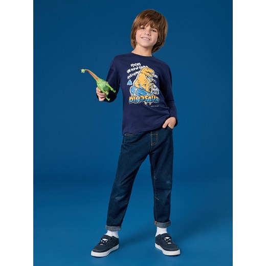 Sinsay - Koszulka z długimi rękawami 3 pack - granatowy Sinsay 122 Sinsay