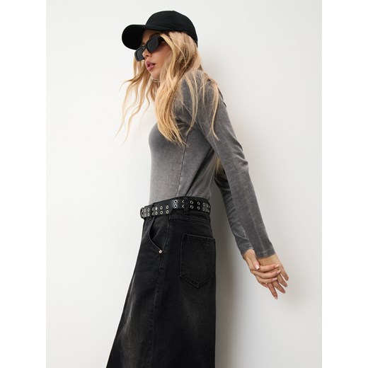 Sinsay - Koszulka z długimi rękawami - szary Sinsay XL Sinsay