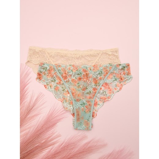 Sinsay - Majtki 2 pack - pomarańczowy Sinsay S Sinsay