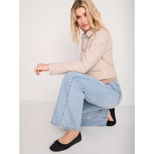 Sinsay - Jeansy high waist - niebieski Sinsay 34 Sinsay