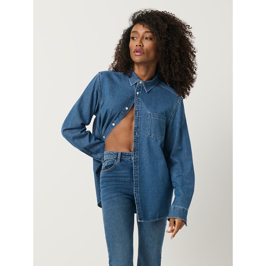 Sinsay - Jeansy FLARE - granatowy Sinsay 44 Sinsay