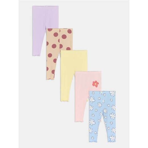 Sinsay - Legginsy 5 pack - beżowy ze sklepu Sinsay w kategorii Legginsy niemowlęce - zdjęcie 177785962