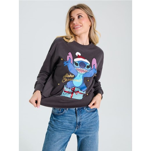 Sinsay - Bluza Stitch - szary ze sklepu Sinsay w kategorii Bluzy damskie - zdjęcie 177786970