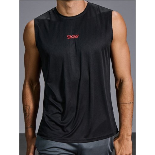 Sinsay - Tank top z drobnym napisem - czarny ze sklepu Sinsay w kategorii T-shirty męskie - zdjęcie 177787241