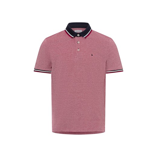 Jack & Jones Męska koszulka polo Mężczyźni Bawełna czerwony jednolity ze sklepu vangraaf w kategorii T-shirty męskie - zdjęcie 177787823