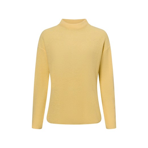 Marie Lund Damski sweter z wełny merynosów Kobiety Wełna merino żółty jednolity ze sklepu vangraaf w kategorii Swetry damskie - zdjęcie 177788060