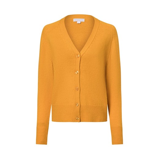 brookshire Kardigan damski Kobiety Wełna żółty jednolity M vangraaf