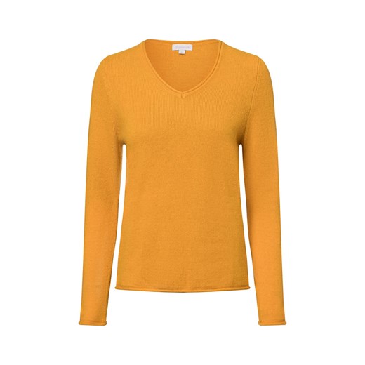 brookshire Sweter damski z dzianiny Kobiety Bawełna żółty jednolity ze sklepu vangraaf w kategorii Swetry damskie - zdjęcie 177788110