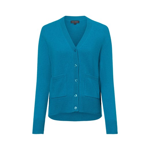 Franco Callegari Kardigan damski Kobiety Wełna merino cyjan jednolity Franco Callegari M wyprzedaż vangraaf