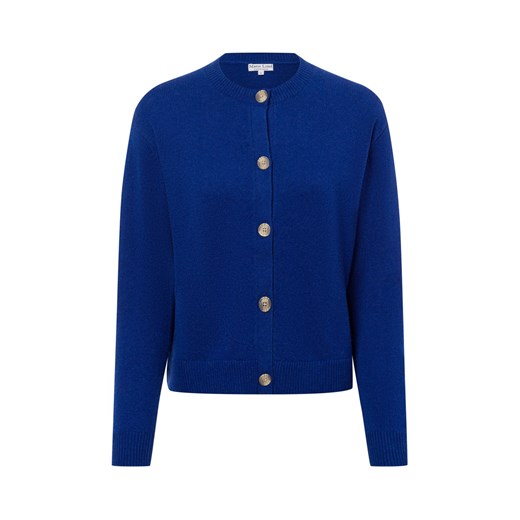 Marie Lund Damski kardigan z wełny merynosów Kobiety Wełna indygo jednolity Marie Lund XXL vangraaf