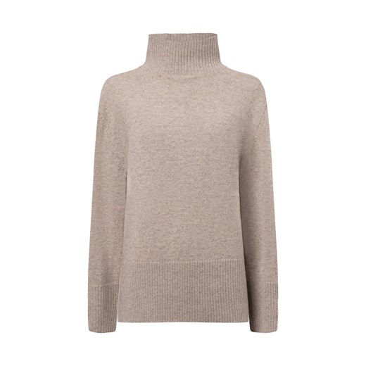 Marie Lund Damski sweter z dzianiny wykonany z wełny merynosów Kobiety Wełna merino kasztanowy jednolity ze sklepu vangraaf w kategorii Swetry damskie - zdjęcie 177788190