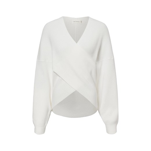 Msch Copenhagen Damski sweter z dzianiny - Rachelle Kobiety wiskoza biały jednolity ze sklepu vangraaf w kategorii Swetry damskie - zdjęcie 177788233