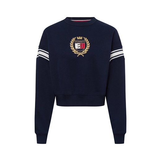 Tommy Jeans Bluza damska Kobiety Bawełna granatowy jednolity ze sklepu vangraaf w kategorii Bluzy damskie - zdjęcie 177788251