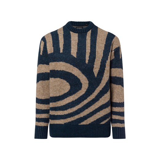 Scotch & Soda Męski sweter Mężczyźni granatowy wzorzysty ze sklepu vangraaf w kategorii Swetry męskie - zdjęcie 177788370