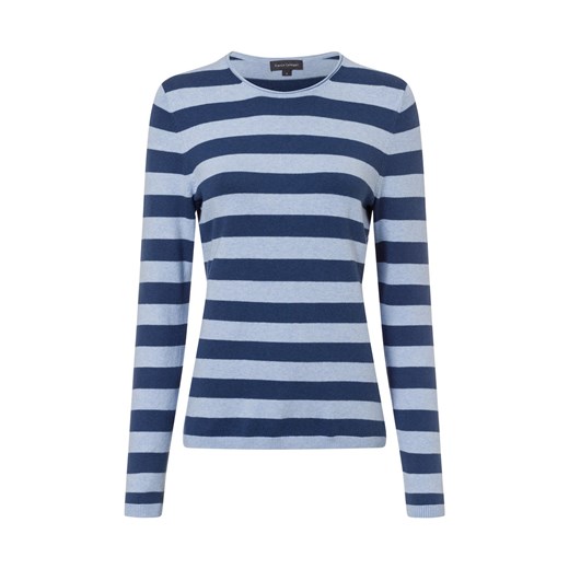 Franco Callegari Damski sweter z dzianiny z zawartością kaszmiru Kobiety Bawełna jasnoniebieski w paski ze sklepu vangraaf w kategorii Swetry damskie - zdjęcie 177788410