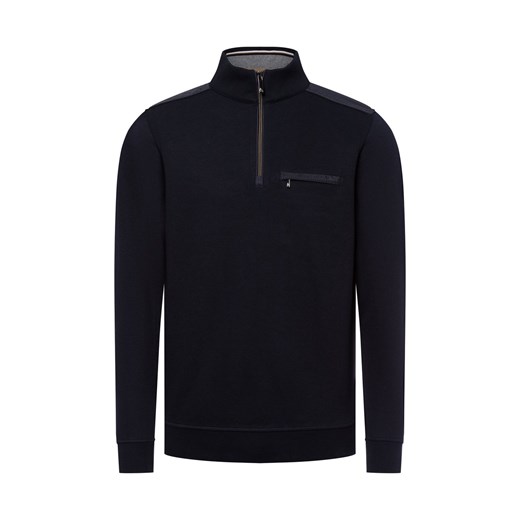 Andrew James Bluza męska Mężczyźni granatowy jednolity ze sklepu vangraaf w kategorii Bluzy męskie - zdjęcie 177788424