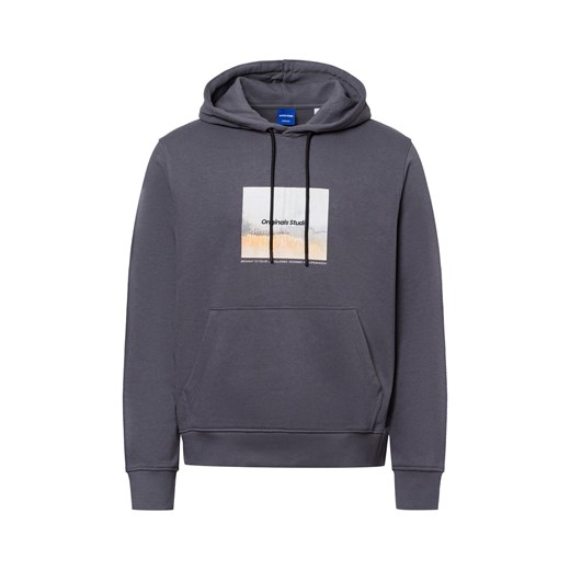 Jack & Jones Męski sweter z kapturem - Jorvesterbrew Newton Mężczyźni antracytowy jednolity ze sklepu vangraaf w kategorii Bluzy męskie - zdjęcie 177788474