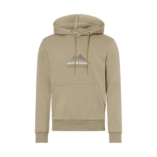 Jack & Jones Męski sweter z kapturem Jcolima Mężczyźni Bawełna trzcinowy jednolity ze sklepu vangraaf w kategorii Bluzy męskie - zdjęcie 177788480