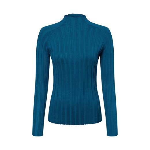 Marie Lund Sweter damski z dzianiny Kobiety wiskoza petrol jednolity ze sklepu vangraaf w kategorii Swetry damskie - zdjęcie 177788492