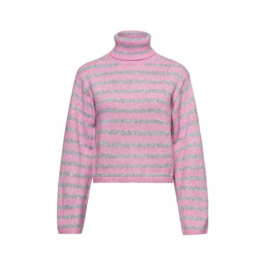 JJXX Damski sweter z dzianiny - JXRosanna Kobiety Sztuczne włókno różowy w paski ze sklepu vangraaf w kategorii Swetry damskie - zdjęcie 177788512