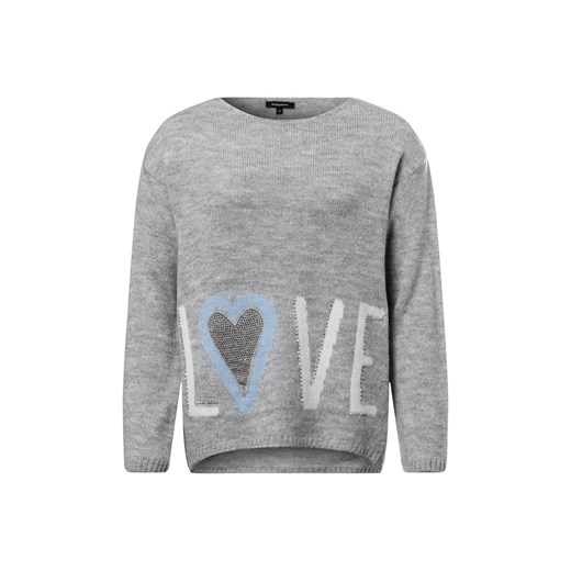 More & More Sweter damski z dzianiny Kobiety Sztuczne włókno jasny szary marmurkowy ze sklepu vangraaf w kategorii Swetry damskie - zdjęcie 177788553