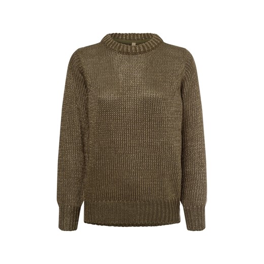 soyaconcept® Damski sweter z dzianiny - SC-Nalikka Kobiety Sztuczne włókno oliwkowy jednolity ze sklepu vangraaf w kategorii Swetry damskie - zdjęcie 177788601
