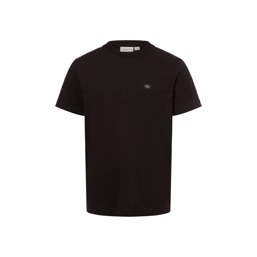 Calvin Klein Jeans Koszulka męska Mężczyźni Bawełna czarny jednolity ze sklepu vangraaf w kategorii T-shirty męskie - zdjęcie 177788674