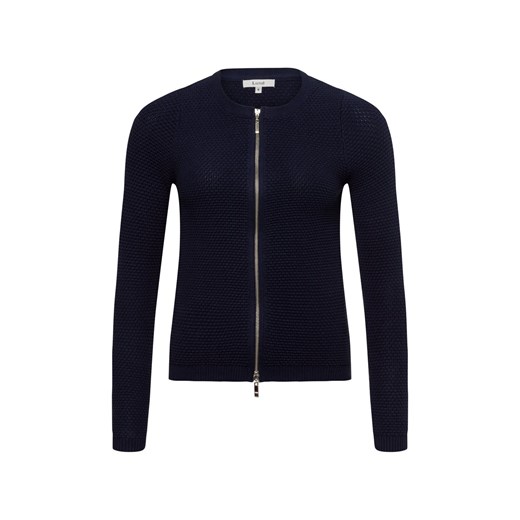 Lund Kardigan damski Kobiety Bawełna granatowy jednolity ze sklepu vangraaf w kategorii Swetry damskie - zdjęcie 177788694