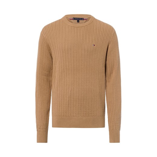 Tommy Hilfiger Męski sweter z dzianiny Mężczyźni Bawełna wielbłądzi wypukły wzór tkaniny ze sklepu vangraaf w kategorii Swetry męskie - zdjęcie 177788722