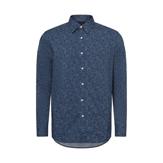 Tommy Hilfiger Męska koszula casual Mężczyźni Regular Fit Bawełna granatowy wzorzysty ze sklepu vangraaf w kategorii Koszule męskie - zdjęcie 177788730