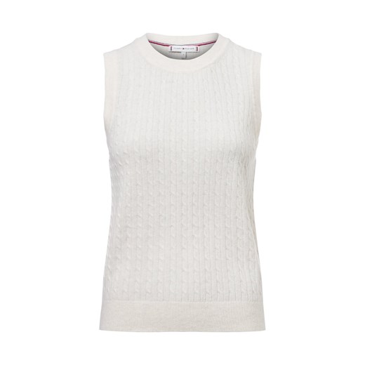 Tommy Hilfiger Sweter damski z zawartością wełny - MMTalli Kobiety Wełna écru jednolity ze sklepu vangraaf w kategorii Kamizelki damskie - zdjęcie 177788761