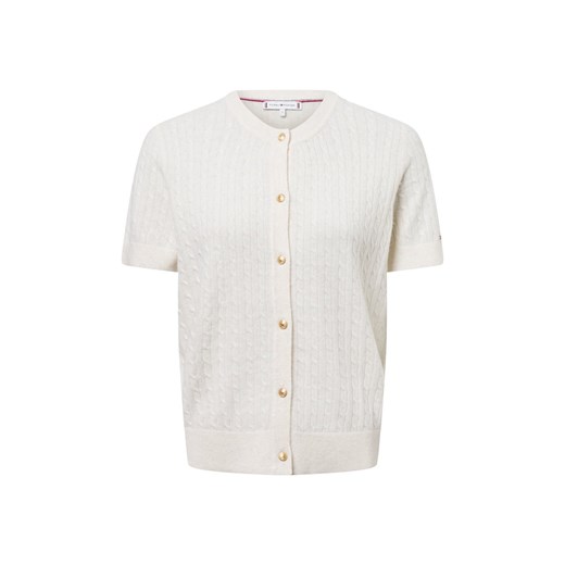 Tommy Hilfiger Kardigan damski Kobiety écru jednolity ze sklepu vangraaf w kategorii Swetry damskie - zdjęcie 177788763
