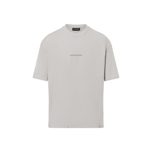 PEGADOR Koszulka męska - Colne Mężczyźni Bawełna kitt jednolity ze sklepu vangraaf w kategorii T-shirty męskie - zdjęcie 177788770