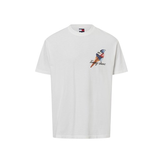 Tommy Jeans Koszulka męska - Nowość Mężczyźni Bawełna biały nadruk Tommy Jeans M vangraaf