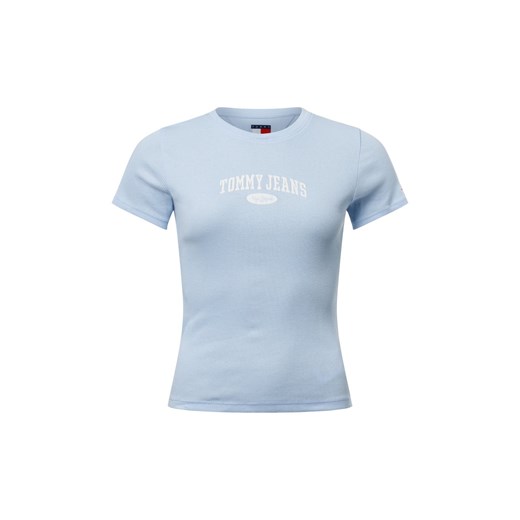 Tommy Jeans Koszulka damska Kobiety Bawełna jasnoniebieski jednolity ze sklepu vangraaf w kategorii Bluzki damskie - zdjęcie 177788821