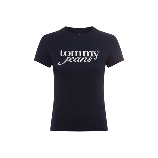 Tommy Jeans Koszulka damska Kobiety Bawełna granatowy jednolity ze sklepu vangraaf w kategorii Bluzki damskie - zdjęcie 177788823