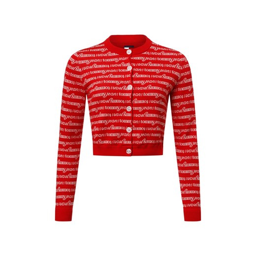 Tommy Jeans Kardigan damski Kobiety Bawełna czerwony wzorzysty ze sklepu vangraaf w kategorii Swetry damskie - zdjęcie 177788831