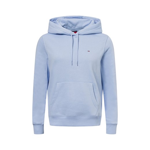 Tommy Jeans Damski sweter z kapturem Kobiety Bawełna jasnoniebieski jednolity ze sklepu vangraaf w kategorii Bluzy damskie - zdjęcie 177788834