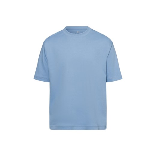 Nils Sundström Koszulka męska Mężczyźni Bawełna jasnoniebieski jednolity ze sklepu vangraaf w kategorii T-shirty męskie - zdjęcie 177788950