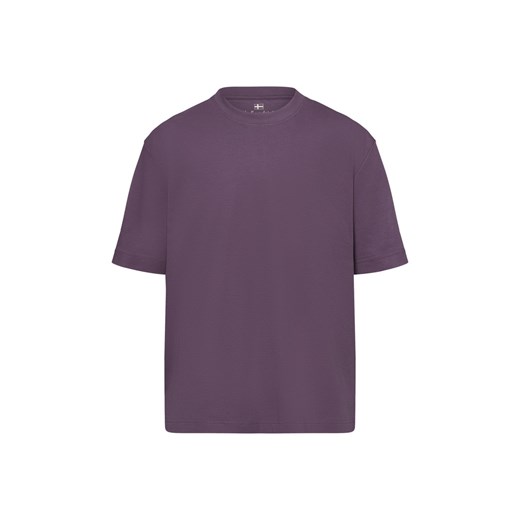 Nils Sundström Koszulka męska Mężczyźni Bawełna purpurowy jednolity ze sklepu vangraaf w kategorii T-shirty męskie - zdjęcie 177788952