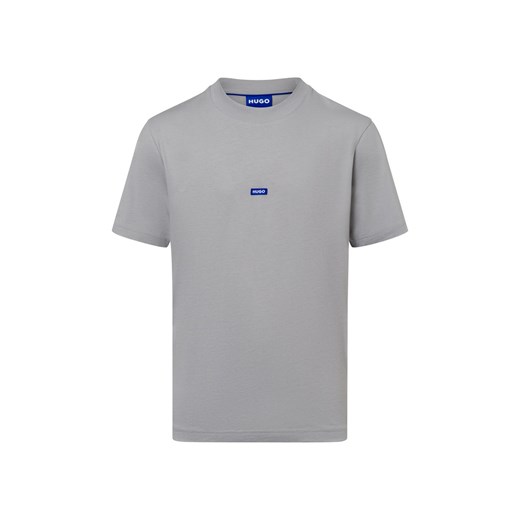 HUGO BLUE Koszulka męska - Nieros Mężczyźni Bawełna szary jednolity ze sklepu vangraaf w kategorii T-shirty męskie - zdjęcie 177789010