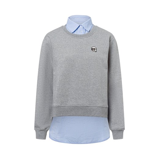 KARL LAGERFELD Bluza damska Kobiety jasny szary marmurkowy ze sklepu vangraaf w kategorii Bluzy damskie - zdjęcie 177789064