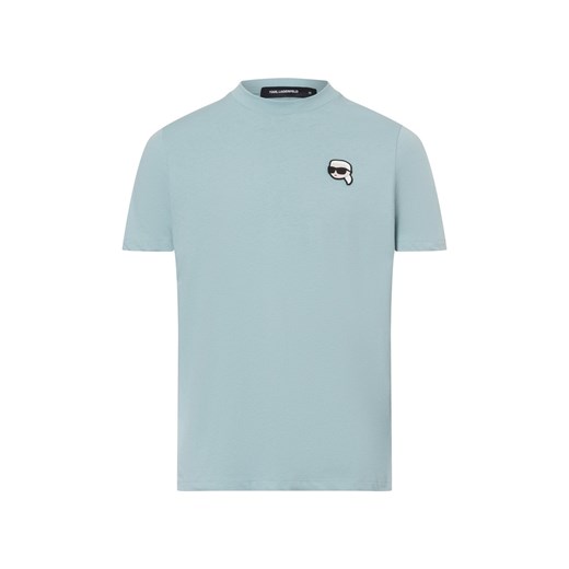 KARL LAGERFELD Koszulka męska Mężczyźni Bawełna jasnoniebieski jednolity ze sklepu vangraaf w kategorii T-shirty męskie - zdjęcie 177789180